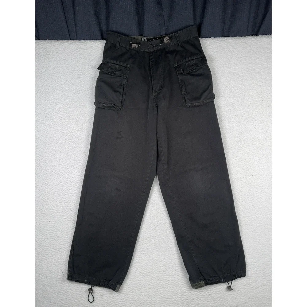 Vintage FIEND Cinch Cargo Pants Black - Men's 32 (Fits 28x30) Y2K Skater